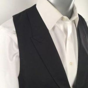Edge By WD-NY Vest Notch Lapels Black NWT $48